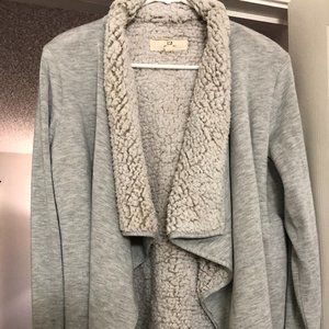 Fuzzy Grey Cardigan